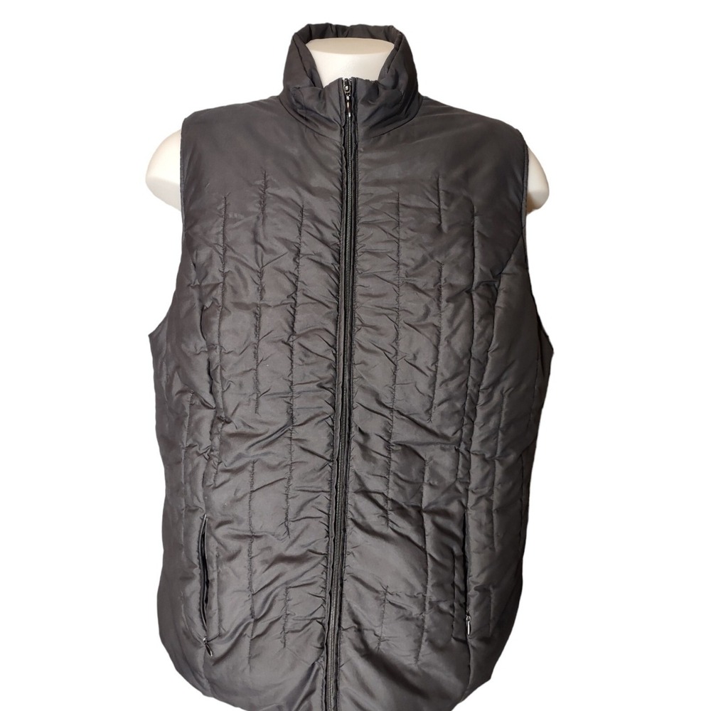 Lane Bryant Puffer Vest 18/20 Womens Plus Size Gorp Core Gray Quilted Full Zip